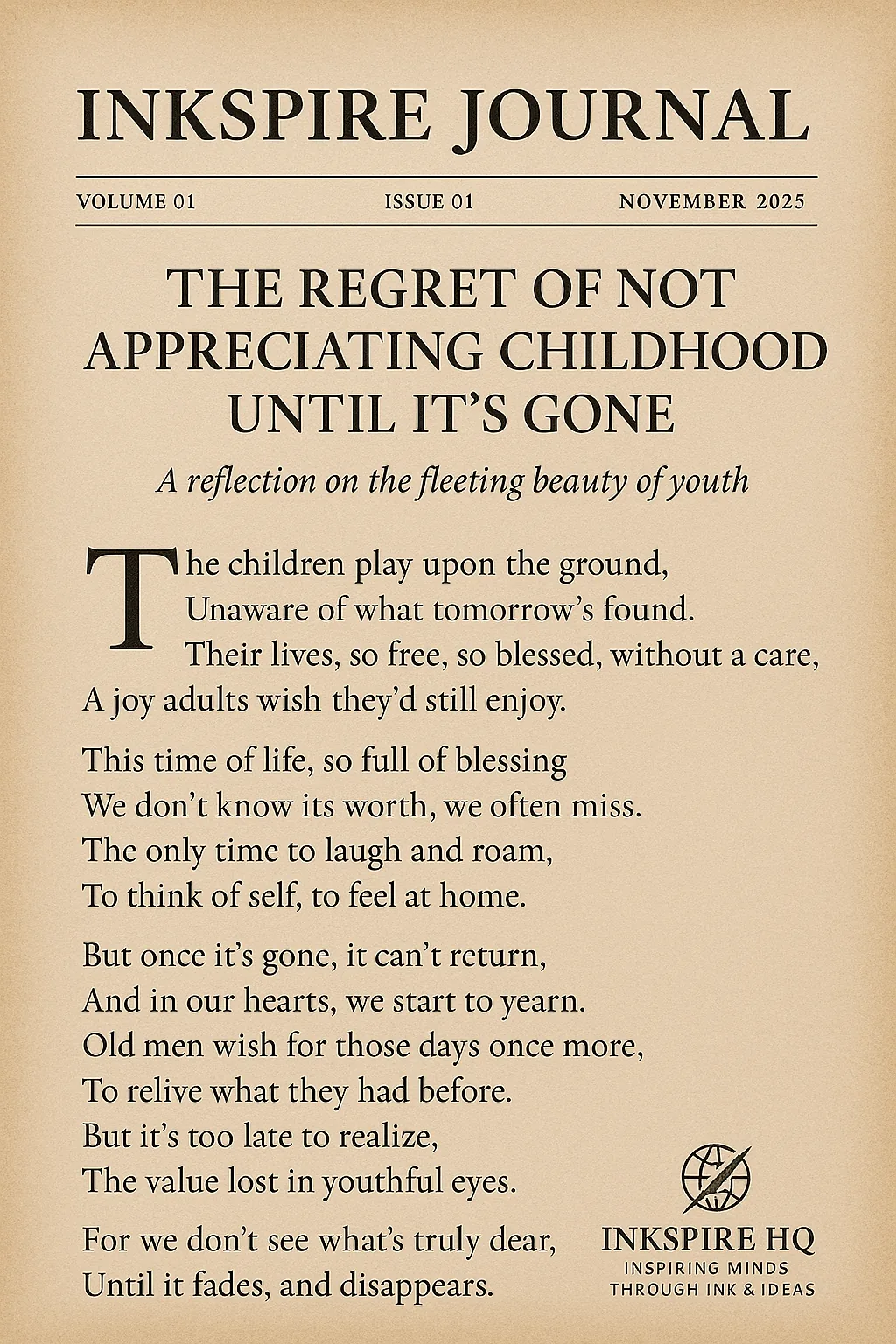 The Regret of Not Appreciating Childhood Until It's Gone